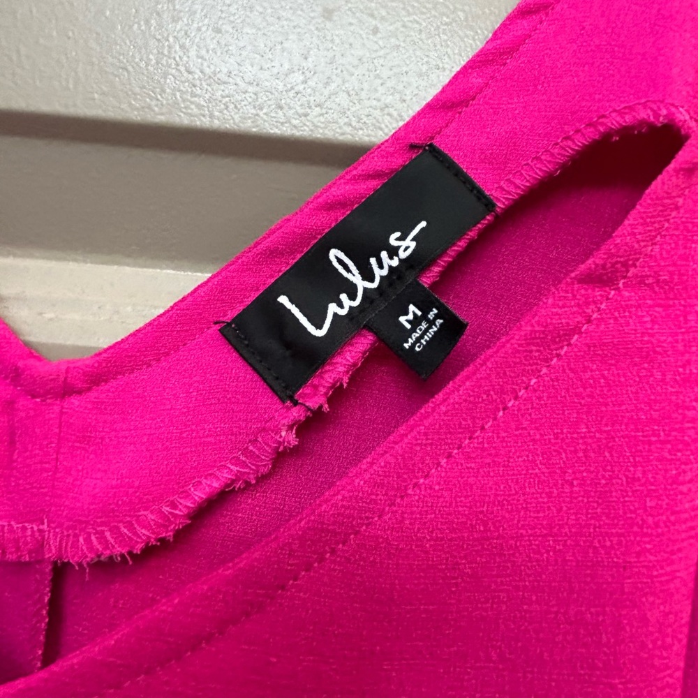 Lulu's Vibrant Pink Midi Dress - Picture 4 of 6